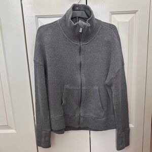 Sweaty Betty Gray Zippered Jacket Sweater XS